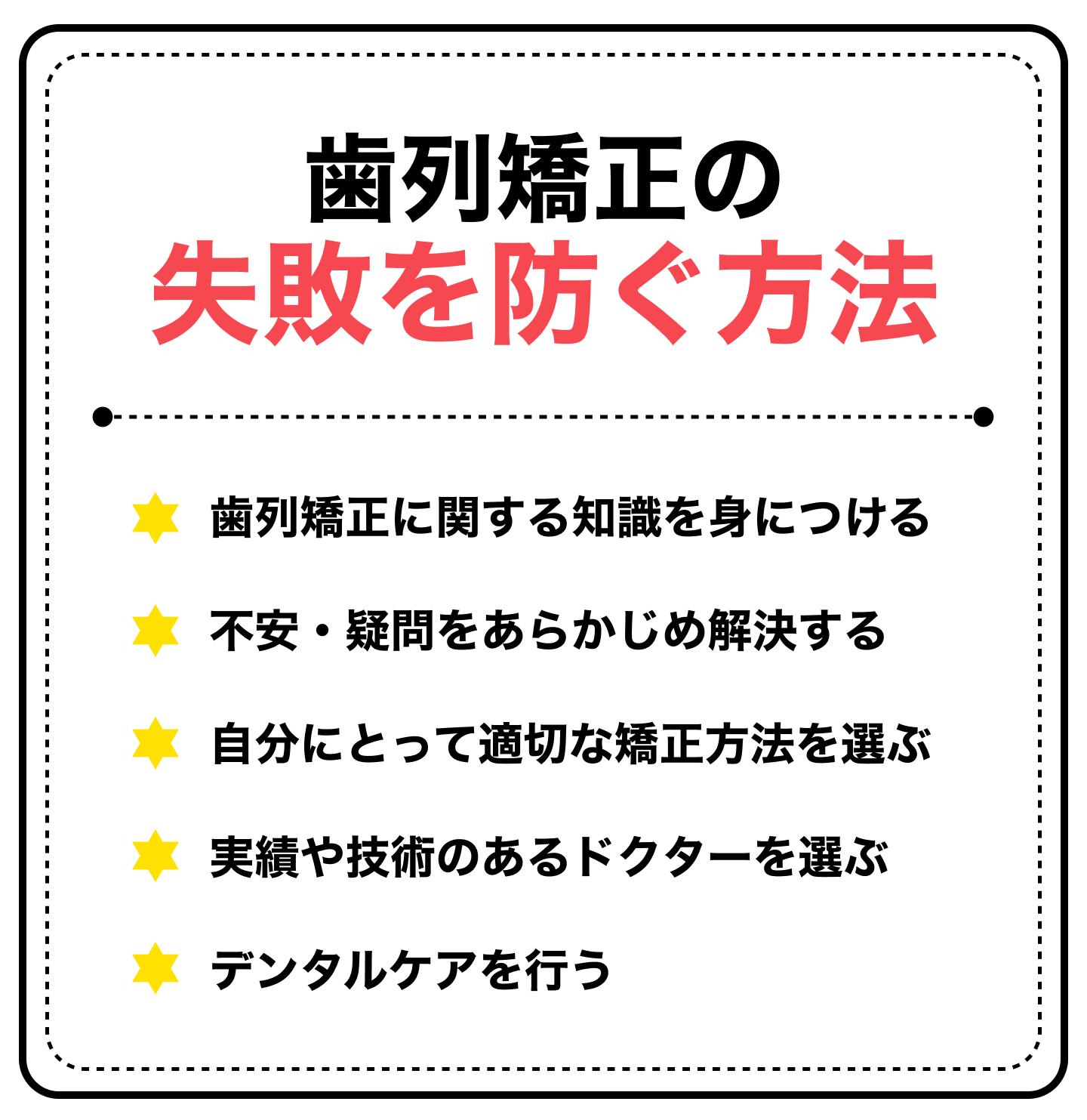 歯列矯正の失敗を防ぐ方法