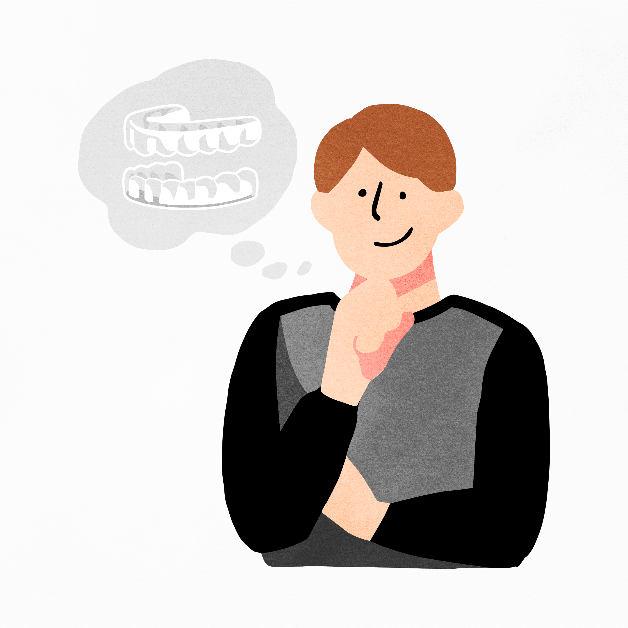 OMT疑問に思う男性のイラスト