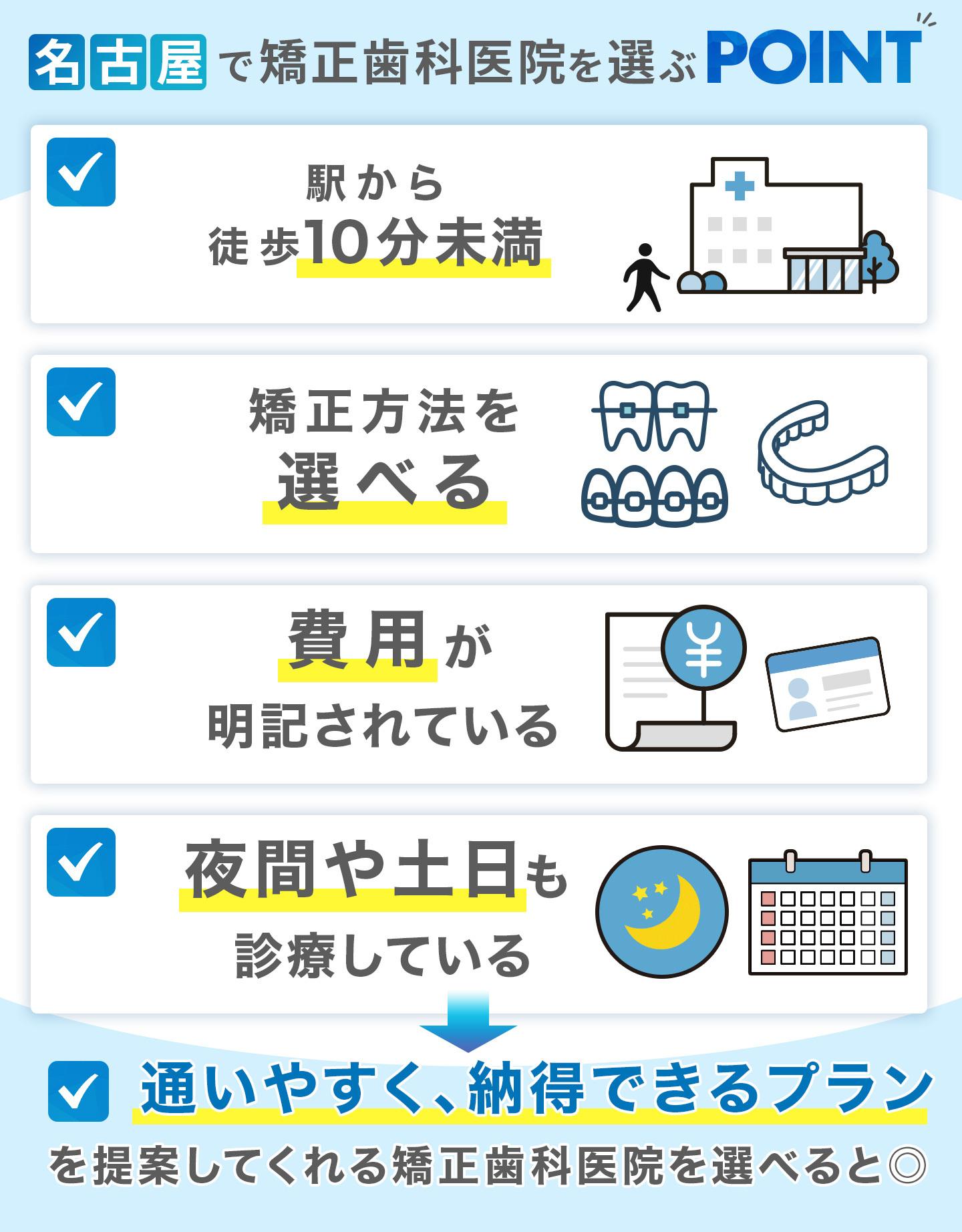 名古屋で矯正歯科を選ぶpoint