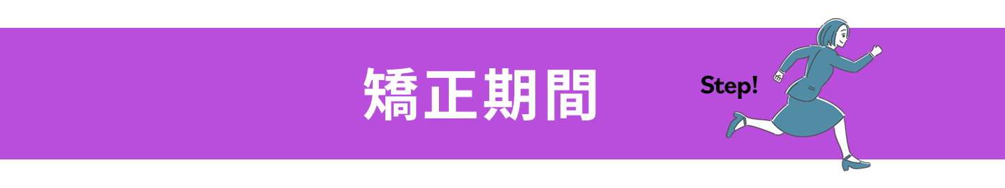 ワイヤー矯正相場 ヘッダー 矯正期間