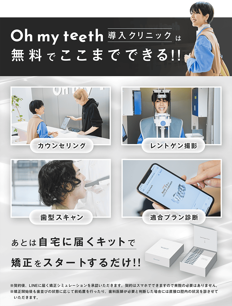 新・Oh my teeth導入クリニックは無料でここまでできる