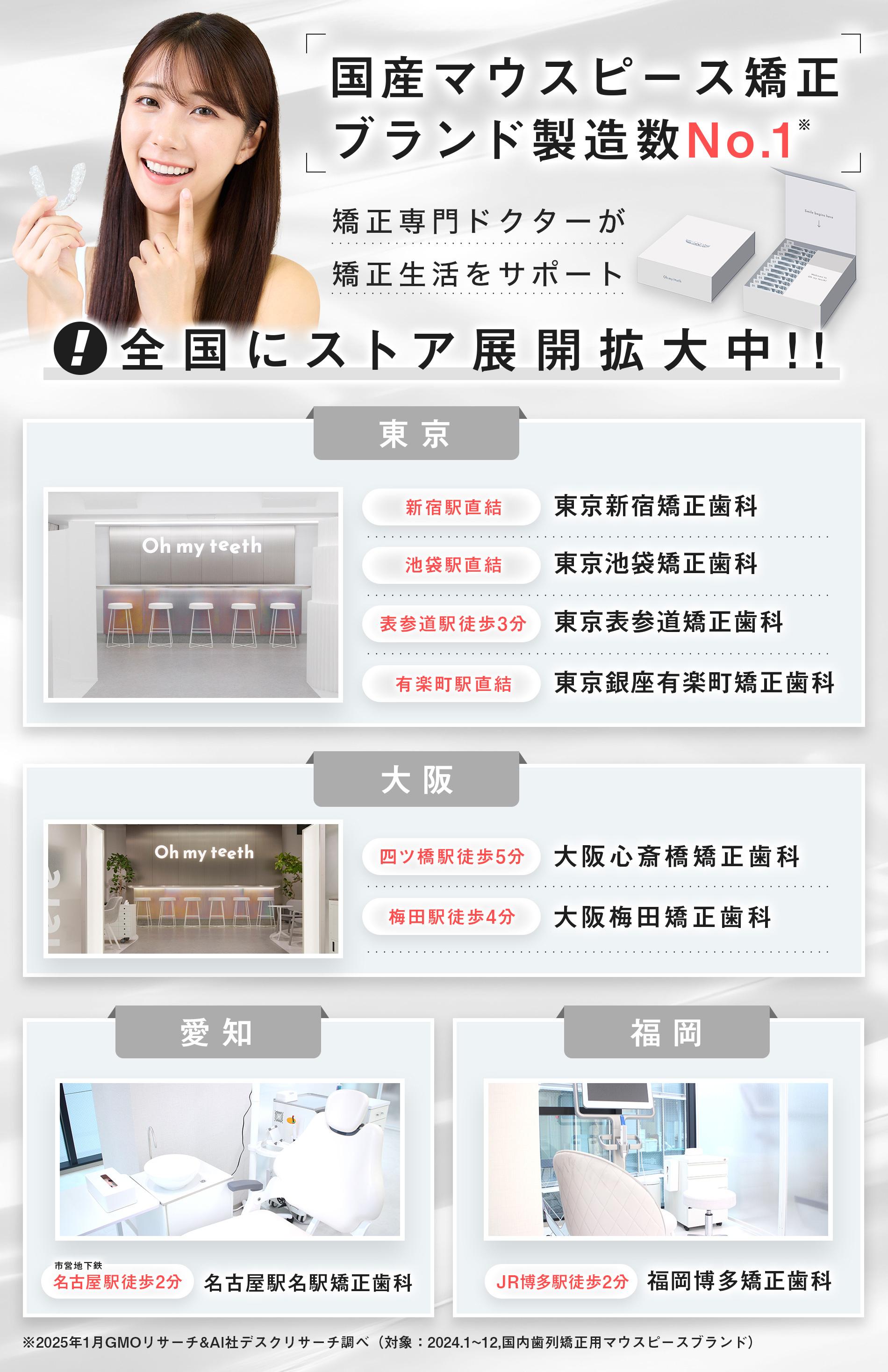 Oh my teeth導入クリニック紹介(愛知・名古屋込み)